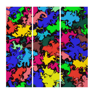 Abstract Colorful Twirl / Triptych