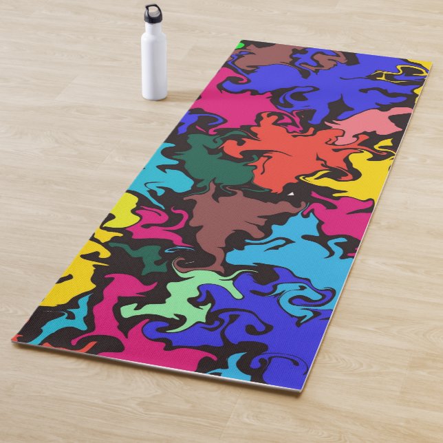 Abstract Colorful Twirl /  Yoga Mat (In Situ)
