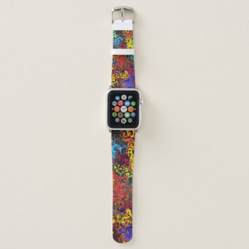 Abstract Colorful Twirlers   Apple Watch Band