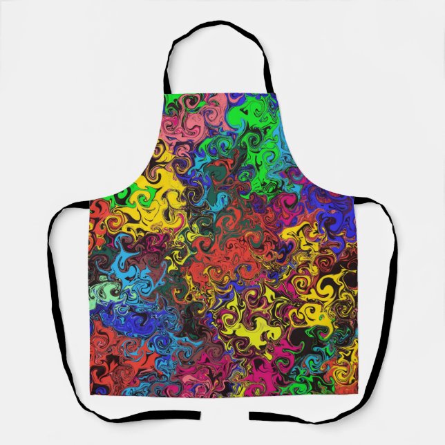 Abstract Colorful Twirlers / Apron (Front)