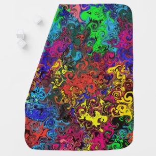 Abstract Colorful Twirlers / Baby Blanket