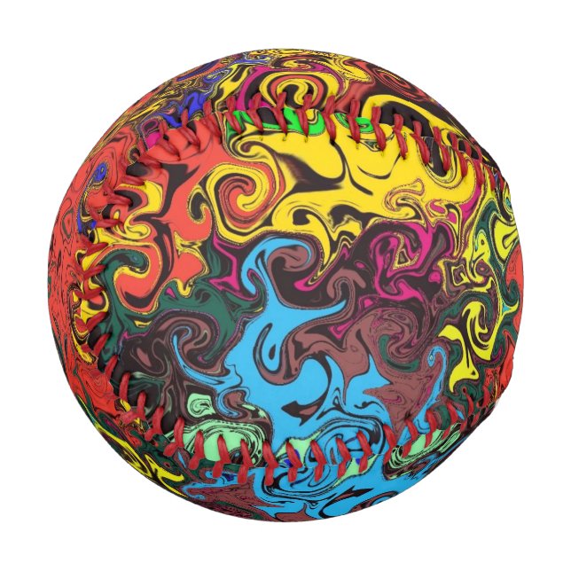 Abstract Colorful Twirlers / Baseball (Front Left)