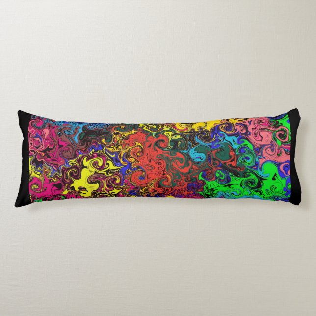 Abstract Colorful Twirlers / Body Pillow (Front)