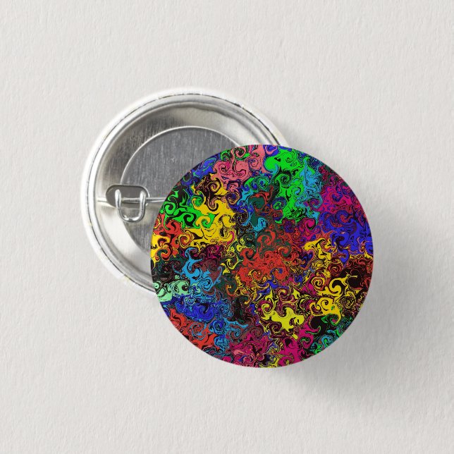 Abstract Colorful Twirlers / Button (Front & Back)