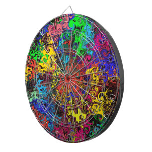 Abstract Colorful Twirlers / Dart Board