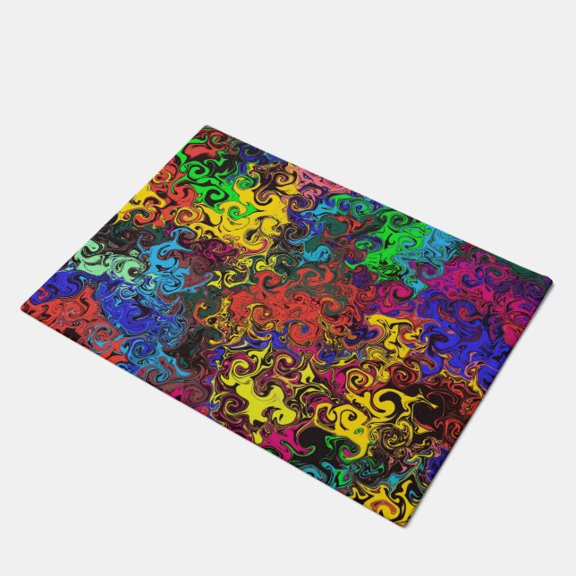 Abstract Colorful Twirlers /  Doormat (Angled)
