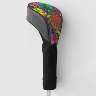 Abstract Colorful Twirlers / Golf Head Cover