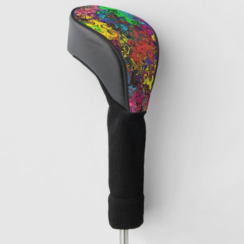 Abstract Colorful Twirlers  Golf Head Cover