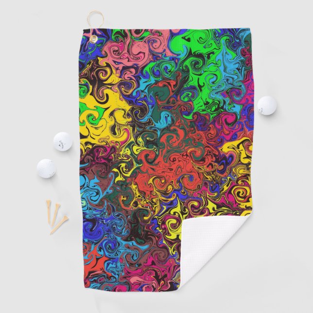 Abstract Colorful Twirlers / Golf Towel (InSitu)