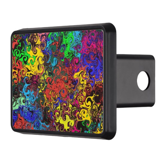 Abstract Colorful Twirlers / Hitch Cover (Left)