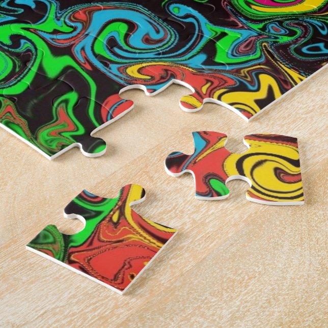 Abstract Colorful Twirlers /  Jigsaw Puzzle (Side)