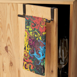 Abstract Colorful Twirlers / Kitchen Towel