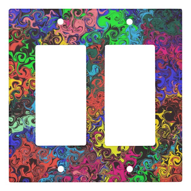 Abstract Colorful Twirlers / Light Switch Cover (Front)