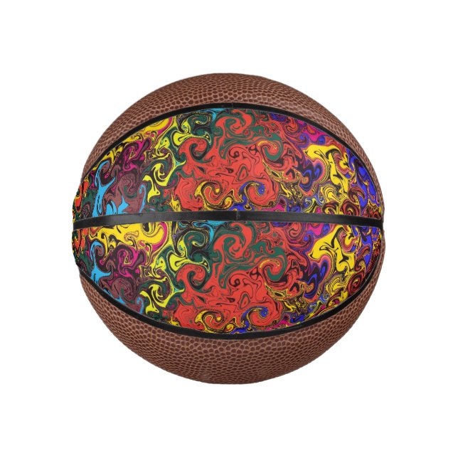 Abstract Colorful Twirlers / Mini Basketball (Front)