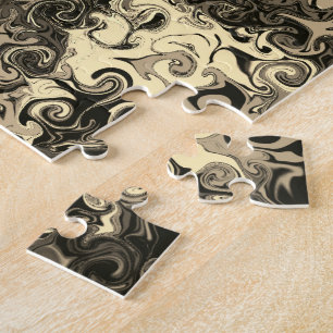 Abstract Colorful Twirlers / Mirror / Sepia / Jigsaw Puzzle