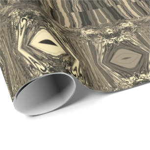 Abstract Colorful Twirlers P & P Half Brick Sepia Wrapping Paper