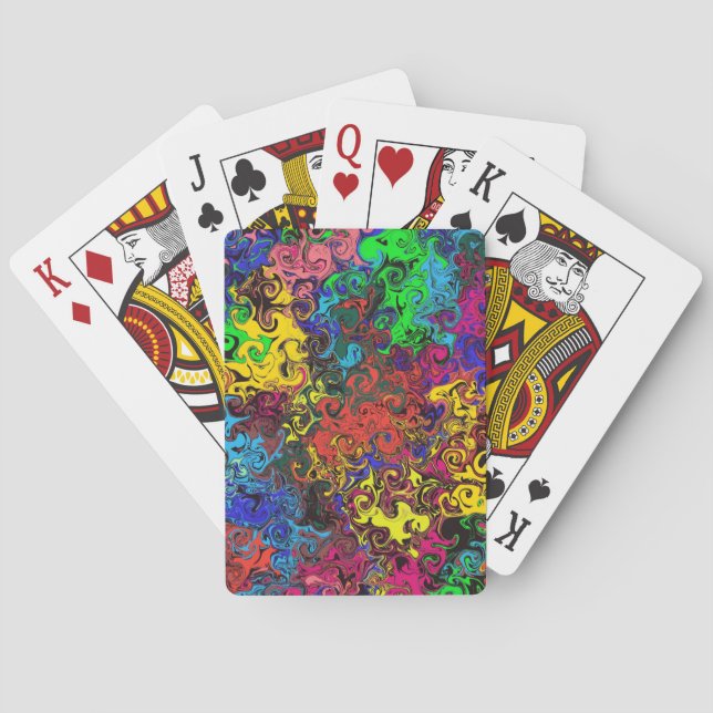 Abstract Colorful Twirlers /  Poker Cards (Back)