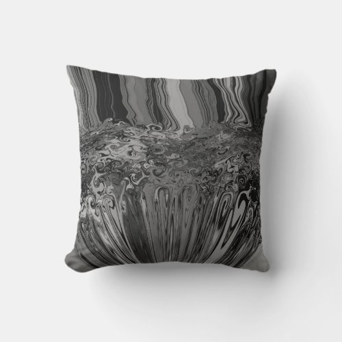 Abstract Colorful Twirlers Push  Pinch  B  W  Throw Pillow