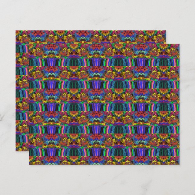 Abstract Colorful Twirlers / Pushed / Half Drop /  (Front/Back)