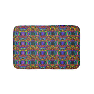 Abstract Colorful Twirlers / Pushed / Half Drop / Bath Mat