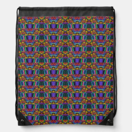 Abstract Colorful Twirlers  Pushed  Half Drop   Drawstring Bag