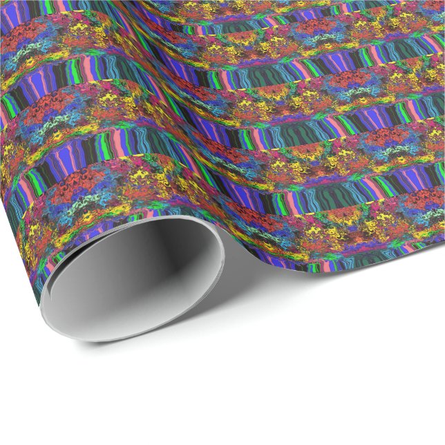 Abstract Colorful Twirlers / Pushed / Half Drop /  Wrapping Paper (Roll Corner)