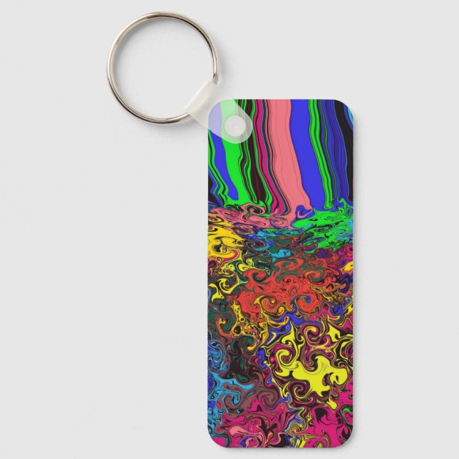 Abstract Colorful Twirlers / Pushed / Keychain (Front)