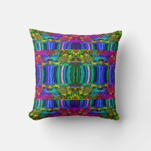 Abstract Colorful Twirlers  Pushed  Mirror x 2  Throw Pillow