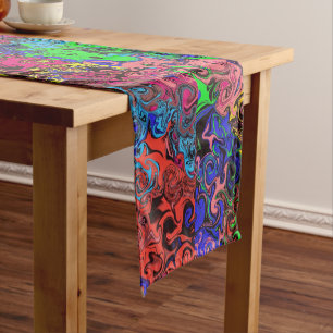 Abstract Colorful Twirlers / Short Table Runner
