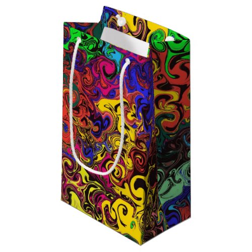 Abstract Colorful Twirlers   Small Gift Bag