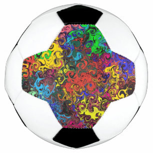 Abstract Colorful Twirlers / Soccer Ball