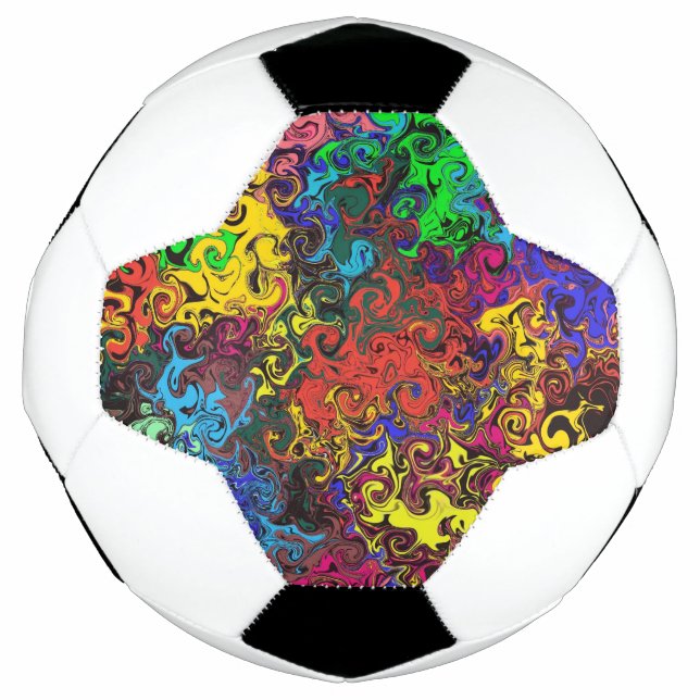 Abstract Colorful Twirlers / Soccer Ball (Front)