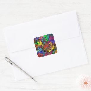 Abstract Colorful Twirlers / Square Sticker