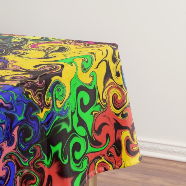 Abstract Colorful Twirlers / Tablecloth (In Situ)