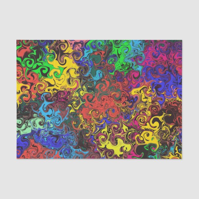 Abstract Colorful Twirlers /  Tissue Paper (Front)