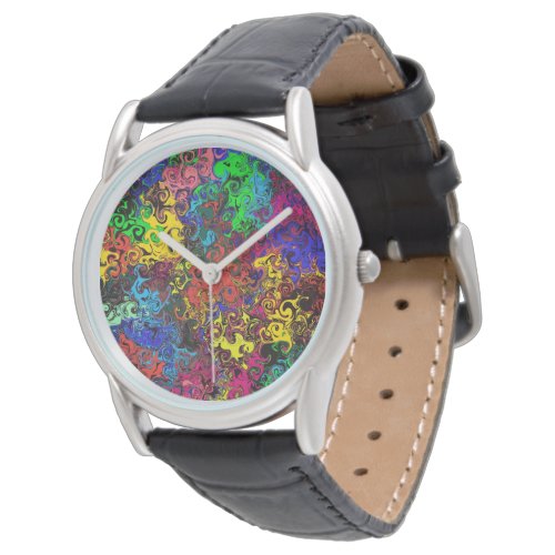 Abstract Colorful Twirlers  Watch