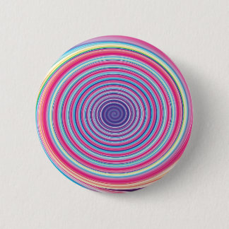 Abstract Colorful TWIRLING SPIRAL OPTICAL ILLUSION Pinback Button
