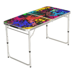 Abstract Colorful Twirls / Beer Pong Table