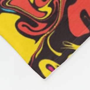 Abstract Colorful Twirls / Filters / Fleece Blanket