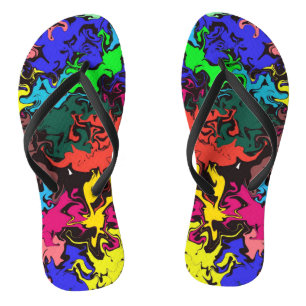 Abstract Colorful Twirls / Flip Flops