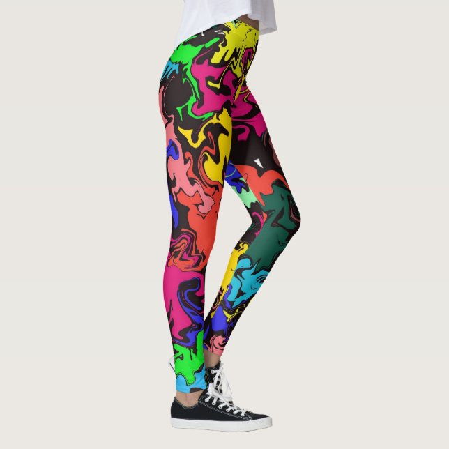 Abstract Colorful Twirls /  Leggings (Right)