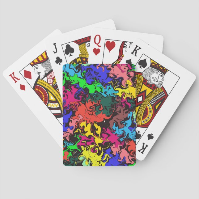 Abstract Colorful Twirls /  Poker Cards (Back)