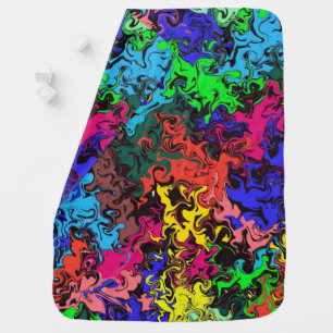 Abstract Colorful Twirly / Baby Blanket
