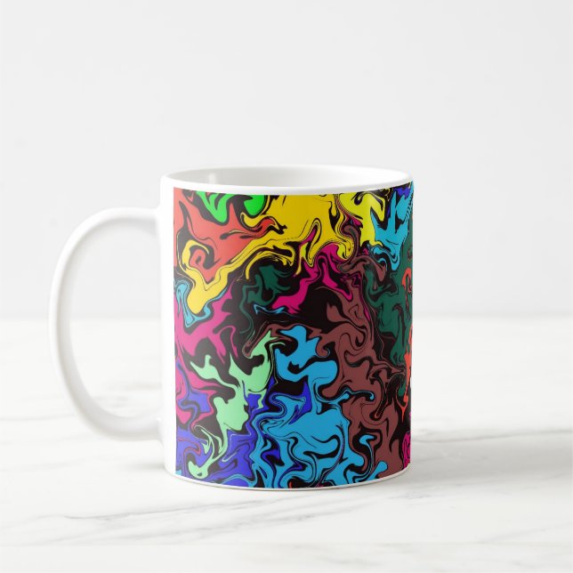 Abstract Colorful Twirly /  Coffee Mug (Left)