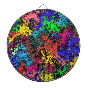 Abstract Colorful Twirly /  Dart Board
