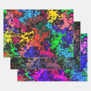 Abstract Colorful Twirly / Filters / Wrapping Paper Sheets