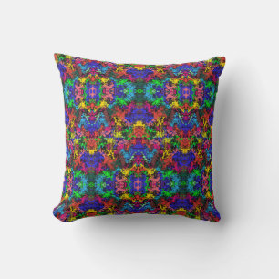 Abstract Colorful Twirly / Half Brick / Throw Pillow