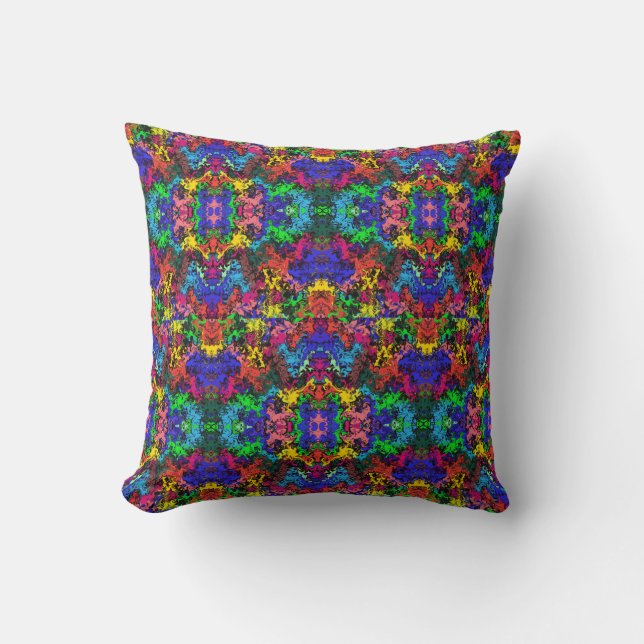Abstract Colorful Twirly / Half Brick / Throw Pillow (Front)