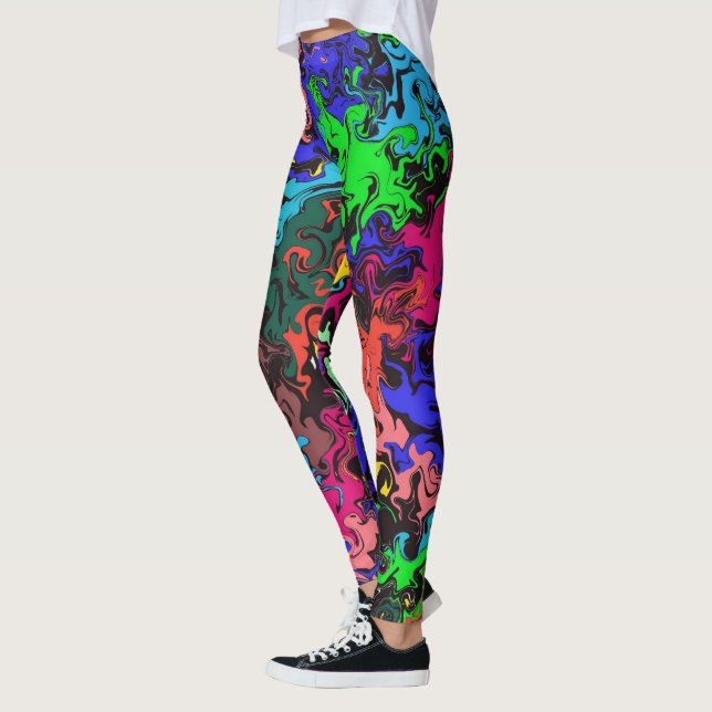 Abstract Colorful Twirly /  Leggings (Left)