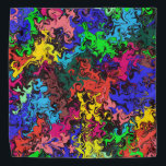 Abstract Colorful Twirly / Pet Bandana<br><div class="desc">My 3rd attempt with digital art has given us so much to share. We hope you take pleasure in design three. Abstract colorful twirly whirls, of blues, greens, yellows, pinks, orange and brown on black. Enjoy!</div>